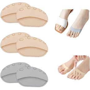 Honeycomb Fabric Forefoot Pads for Women Ball of Foot Cushions Pads Invisible Metatarsal Socks Pads No Show Women's Half Socks Pads Relieving Foot Fatigue Sponge Cushion Pain Relief