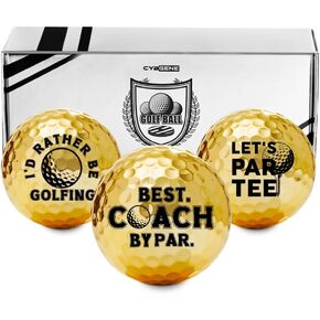 Golf Gifts for Coach, Unique Colored Golf Balls, Cool Accessories for Golfers, Golf Lovers, for Birthday and Christmas