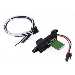 Qagea 89019088 HVAC Blower Motor Resistor Kit with Harness, AC Blower Control Module Fit for 2003-2006 Chevy Silverado Suburban Avalanche Escalade GMC Yukon Sierra Replaces 22807123, 15305077