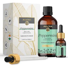 Avatra Lemon Essential Oil for Skin & Aromatherapy | Natural & Undiluted Essential Oil for Diffuser, Household Cleaning | Therapeutic Grade Essential Oil with Glass Dropper- 3.38 Fl Oz