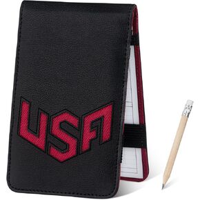 Golf Scorecard Holder & Yardage Book Cover, Golf Accessories Black Premium Leather Yardage Book Holders Cover