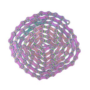 Bike Chain Single 10 Speed, 10 Speed Colorful Chain Road Bike Rainbow Chain with Magic Buckle rollerchain Bike Chains & Parts & Parts