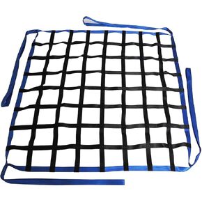 Safety Cargo Lifting Net, Flat Nylon Sling Hoisting Strap, Loading and Unloading Heavy Objects 10cm Square Mesh Tear Resistance for Construction Rigging Moving Towing Hoisting Work Gear(6.56' x 6.56')