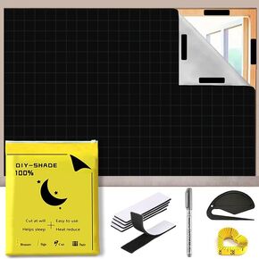 100% Blackout Shades for Windows(118" x 57"), Portable Blackout Curtains, Room Darkening Shades for Baby Nursery, Bedroom, Dorm Room, Office or Travel Use,Sunscreen and Shading Inside The car