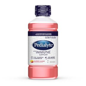 Pedialyte with Immune Support, Cherry Punch, Electrolyte Hydration Drink with Zinc, Selenium, and Magnesium, 1 Liter