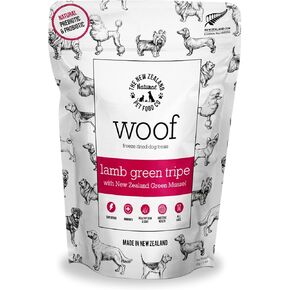 The New Zealand Natural Pet Food Co WOOF Freeze Dried Dog Treats - Lamb Green Tripe, High Protein, Large & Small Dog, Topper or Dog Treat - 1.4 oz