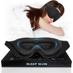 3D Advanced Eye Mask for Sleeping,Sleep mask，Sleep Eye Mask for Men Women，lash Sleeping mask for lash Extensions,Sleep mask Blackout，Eye Masks for Sleep (Black)