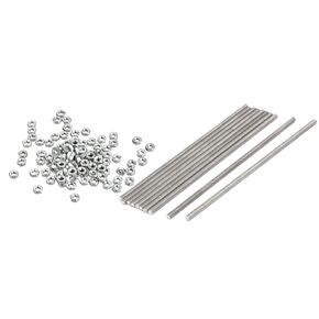 MECCANIXITY Fully Threaded Rod 10pcs M3 x 100mm 304 Stainless Steel Right-Hand Threads with M3 Hex Coupling Nuts 100pcs