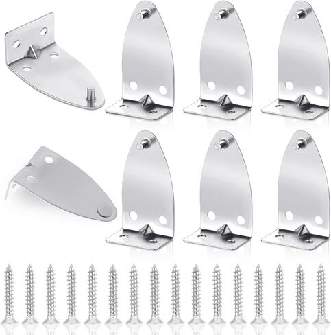 8 PCS Hold Down Brackets, Metal Blinds Brackets Blind Holder Replacements Horizontal Blind Brackets with Screws for Horizontal Blinds Shades Window Shades Doors Home Accessories in Saudi Arabia