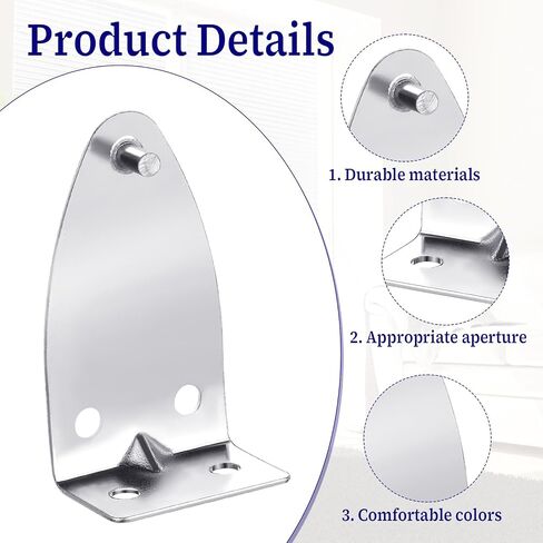 8 PCS Hold Down Brackets, Metal Blinds Brackets Blind Holder Replacements Horizontal Blind Brackets with Screws for Horizontal Blinds Shades Window Shades Doors Home Accessories in Saudi Arabia