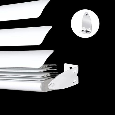 8 PCS Hold Down Brackets, Metal Blinds Brackets Blind Holder Replacements Horizontal Blind Brackets with Screws for Horizontal Blinds Shades Window Shades Doors Home Accessories in Saudi Arabia