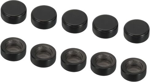 PATIKIL M10x1.0 15x6mm مصباح غطاء نهائي مقبض، 10 حزمة شقة غطاء برغي الجوز الترباس غطاء أنثى الموضوع تركيبات إضاءة الديكور الأسود in Saudi Arabia