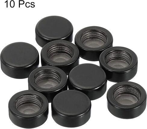 PATIKIL M10x1.0 15x6mm مصباح غطاء نهائي مقبض، 10 حزمة شقة غطاء برغي الجوز الترباس غطاء أنثى الموضوع تركيبات إضاءة الديكور الأسود in Saudi Arabia