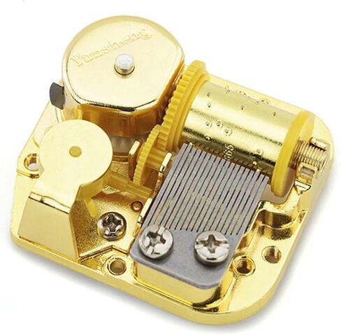 Somewhere Over The Rainbow 18 Note Musical Movement for DIY Music Boxes, Musical Clockwork Device Replacement for Old Music Box(Gold) in Kuwait