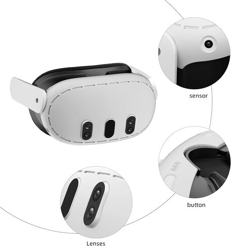 غلاف غلاف VR لملحقات سماعات الرأس Meta Quest 3، واقي سماعة الرأس VR لسماعات Oculus Quest 3 VR (مادة ABS شفافة) in Kuwait