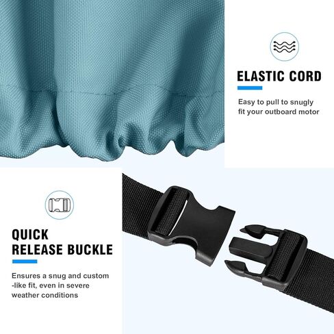 Outboard Motor Cover, Boat Motor Cover,Waterproof 900D Heavy Duty Oxford Fabric Outboard Engine Cover,Compatible with Yamaha F150D, F175A, F200F- 4 CYL 2.8L 2015-2023,Gray Green in Saudi Arabia
