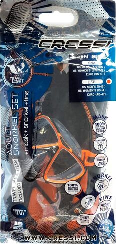 Cressi Bonete Pro Dry Set, Black/Orange, S/M in Saudi Arabia