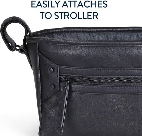 Itzy Ritzy Adjustable Stroller Caddy/Organizer - Stroller Organizer Bag Featuring Front Zippered Pocket, 2 Built-in Interior Pockets & Adjustable Straps to Fit Nearly Any Stroller (Chai) in Saudi Arabia