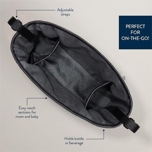 Itzy Ritzy Adjustable Stroller Caddy/Organizer - Stroller Organizer Bag Featuring Front Zippered Pocket, 2 Built-in Interior Pockets & Adjustable Straps to Fit Nearly Any Stroller (Chai) in Saudi Arabia