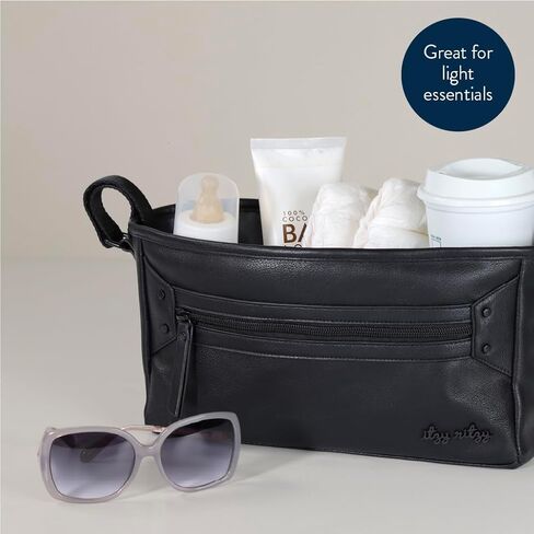 Itzy Ritzy Adjustable Stroller Caddy/Organizer - Stroller Organizer Bag Featuring Front Zippered Pocket, 2 Built-in Interior Pockets & Adjustable Straps to Fit Nearly Any Stroller (Chai) in Saudi Arabia