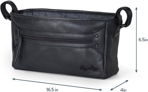 Itzy Ritzy Adjustable Stroller Caddy/Organizer - Stroller Organizer Bag Featuring Front Zippered Pocket, 2 Built-in Interior Pockets & Adjustable Straps to Fit Nearly Any Stroller (Chai) in Saudi Arabia