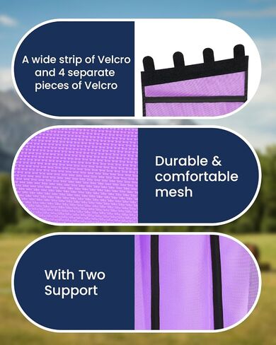 Premium Horse Fly Boots, Ultimate Protection Set for Horse Legs - Breathable Mesh, Stay-on Design, Stomp Reduction (Set of 4)-Rose Red in Saudi Arabia