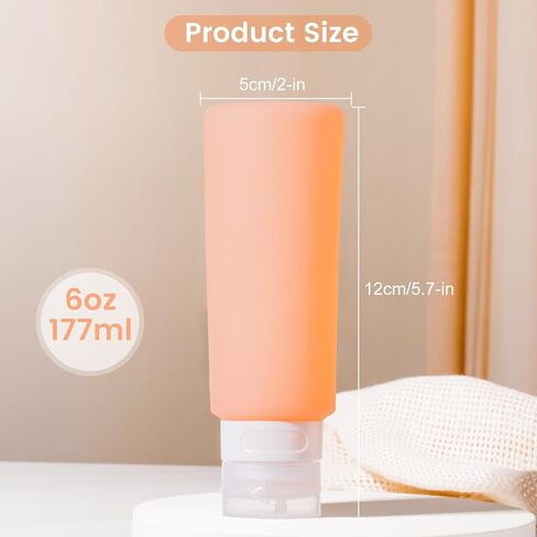 Condiment Squeeze Bottles for Sauces, 6-oz Mini Silicone Salad Dressing Container to Go with Reusable Sandwich Bag, Leakproof Ketchup Bottle for Bento Lunch Box, 4 Pack, Candies in Saudi Arabia