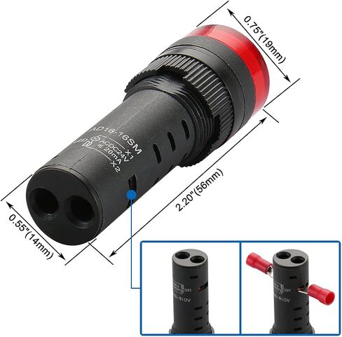 Baomain Signal Light Red LED 24V Indicator Flashing Buzzer in Saudi Arabia