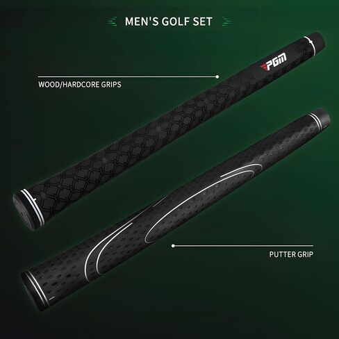 PGM Beginner Golf Clubs Sets Rio for Men 5 Piece Includes Golf Driver, 7 Irons, #52 Sand Wedge, Putter and Lightweight Carry Sunday Club Golf Stand Bag Right Handed in Kuwait