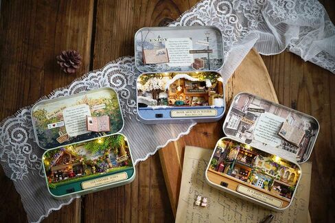 Flever Dollhouse Miniature DIY House Kit Creative Room with Furniture and Cover for Romantic Valentine's Gift(Roam Around in Winter) in Kuwait
