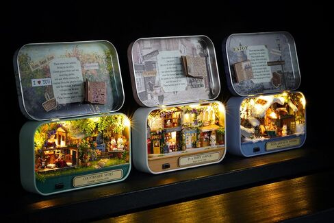 Flever Dollhouse Miniature DIY House Kit Creative Room with Furniture and Cover for Romantic Valentine's Gift(Roam Around in Winter) in Kuwait