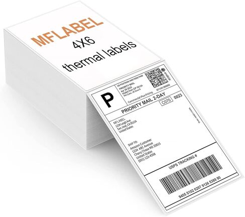 MFLABEL Thermal Direct Shipping Label 4x6 Thermal Labels 500 Labels per Stack,1 Stack - Commercial Grade in Kuwait
