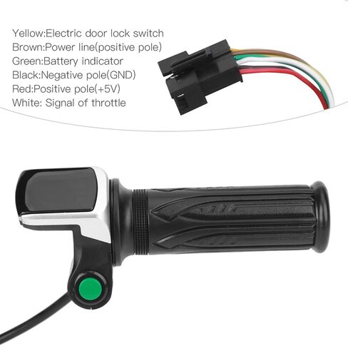 Ebike Throttle with Screen, Electric Bike Speed Throttle Grips Electric Scooter Accelerator Handle Grips with LCD Battery Display,Electric Scooter Controller in Saudi Arabia