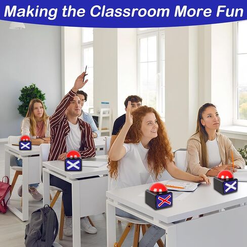 Buzzers for Trivia Games with Lights and Sound 2PCS Game Show Buzzers for Teacher Party Game Must Haves (2 PCS) in Saudi Arabia