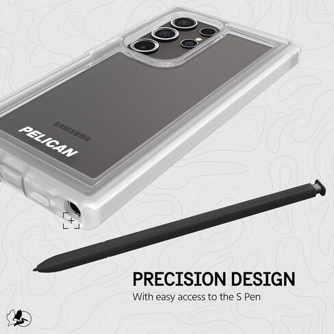 Pelican Shield - Samsung Galaxy S24 Ultra Case [6.8"] [Wireless Charging] [21ft MIL-STD Drop Protection] 2 Piece (Heavy Duty Cover and Belt Clip Holster Stand) Case for Samsung Galaxy S24 Ultra-Carbon in Kuwait