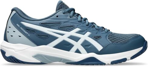 حذاء كرة الطائرة الرجالي GEL-ROCKET 11 من ASICS، مقاس 10.5، CELADON/SAFETY YELLOW in Saudi Arabia