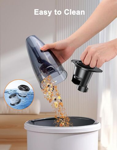 Handheld Vacuum Cordless Rechargeable 9KPA - [Fast Charging Dock] Portable High Power Suction Car Vacuum Cleaner with LED Light, 2 HEPA Filters, Dust Busters Wet and Dry for Home/Car/Office/Pet in Saudi Arabia