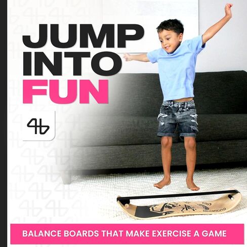 Balance Board for Kids - Slackline Wooden Wobble Board - Slackboard Balance Trainer for Coordination - Training for Skateboard, Football, Soccer, Baseball, Basketball - Snowboarding Panda in Saudi Arabia