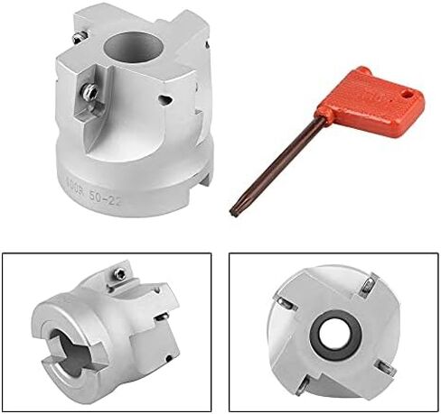 Face Mill Shoulder Cutter BAP400R-50-22-4T 90 Degree Square Shoulder Indexable CNC 4 Flutes Face Mill Shoulder Milling Cutter with Wrench and Box in Saudi Arabia
