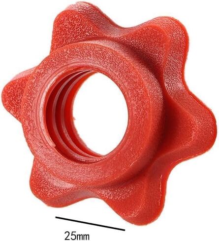 2Pcs Red Fixed Dumbbell Dumbell Nut Anti-Slip Weight Lifting Accessories, Hexagon Nut Barbell Bar Collar Screw Safety Protection Standard Fixe Exercise and Fitness Dumbbells in Saudi Arabia