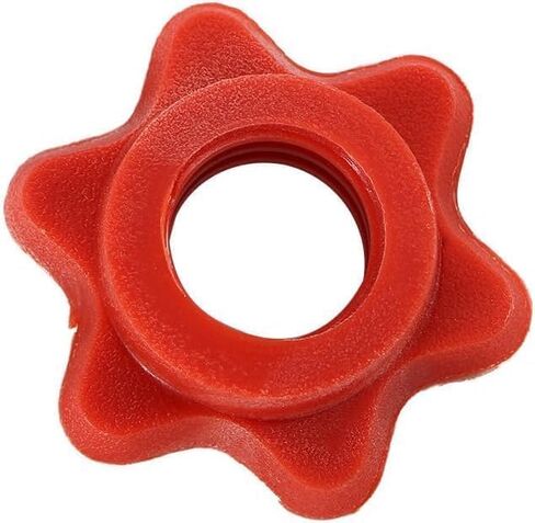 2Pcs Red Fixed Dumbbell Dumbell Nut Anti-Slip Weight Lifting Accessories, Hexagon Nut Barbell Bar Collar Screw Safety Protection Standard Fixe Exercise and Fitness Dumbbells in Saudi Arabia