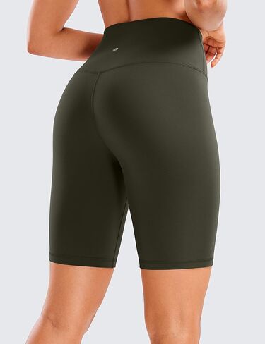 CRZ YOGA Womens Butterluxe Biker Shorts 8 Inches - High Waisted Workout Running Volleyball Spandex Yoga Shorts Black Tie Dye Flowers X-Large in Saudi Arabia