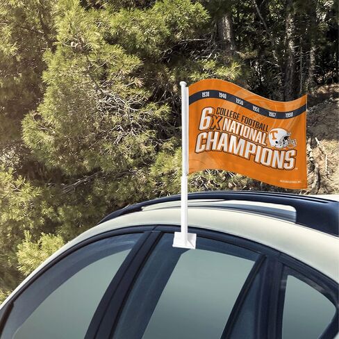 Rico Industries NCAA Tennessee Volunteers Champ Double Sided Double Sided Car Flag - 16" x 19" - Strong Pole That Hooks onto Car/Truck/Automobile in Saudi Arabia