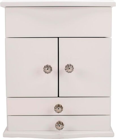 Cottage Garden Ballerina White 11.4 x 9.4 MDF Wood and Velvet Musical Jewelry Box Plays Tune Swan Lake in Saudi Arabia