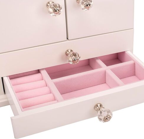 Cottage Garden Ballerina White 11.4 x 9.4 MDF Wood and Velvet Musical Jewelry Box Plays Tune Swan Lake in Saudi Arabia