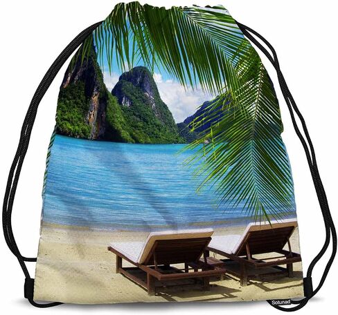 Drawstring Backpack Pink Flamingos Lightweight Gym Backpack Wildlife Tropical Bird Safari Romantic for Women Men 14x16.9 Inch in Saudi Arabia