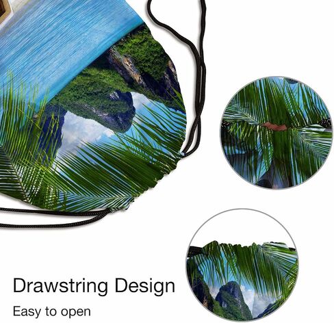 Drawstring Backpack Pink Flamingos Lightweight Gym Backpack Wildlife Tropical Bird Safari Romantic for Women Men 14x16.9 Inch in Saudi Arabia
