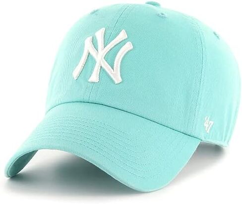 47 MLB New York Yankees Ball Park Clean Up Adjustable Hat, Adult One Size Fits All (New York Yankees Red Pink) in Kuwait