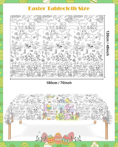 2024 Giant Birthday Coloring Tablecloth Poster, 30 x 72 Inch Paper Table Cover Crafts for Kids, Coloring Banner Gifts for Children's Party, School Parties, Special Events Decoration in Saudi Arabia