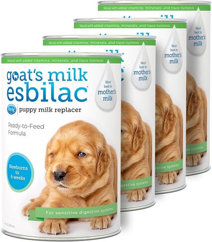 سائل Esbilac من حليب الماعز من Pet-Ag - 11 أونصة - تركيبة جاهزة للتغذية للجراء مع الفيتامينات والمعادن والمغذيات النزرة للجراء من حديثي الولادة حتى عمر ستة أسابيع - للأجهزة الهضمية الحساسة in Saudi Arabia